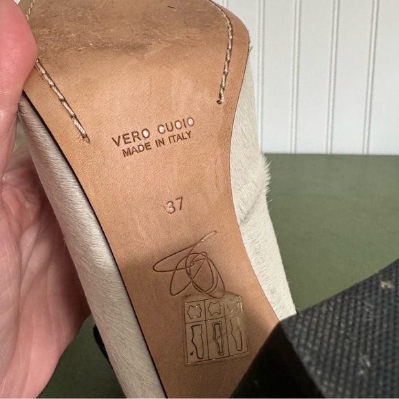 Zero + Maria Cornejo Open Back Pony Hair Heeled Booties w Ankle Straps *Italy* - Picture 7 of 9